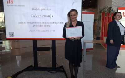 Dodjela priznanja od Agencije za odgoj i obrazovanje OSKAR ZVANJA